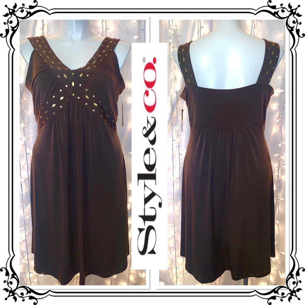 🆕 STYLE & CO ⭐️ Cocoa Brown Sleeveless Dress
